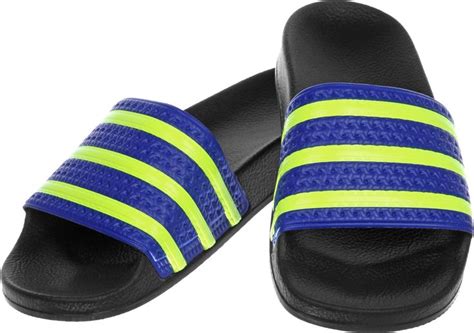 blauw gele adidas slippers|Adidas club slippers.